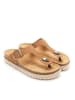 Mandel Teenslippers "Gala" lichtbruin