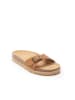 Mandel Slippers "Agata" lichtbruin