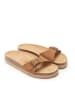 Mandel Slippers "Agata" lichtbruin