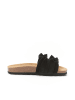 Mandel Leren slippers "Sofia" zwart