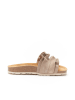 Mandel Leren slippers "Sofia" beige