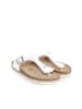 Mandel Leren teenslippers "Blanca" wit