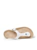 Mandel Leren teenslippers "Blanca" wit