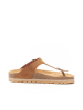 Mandel Leren teenslippers "Blanca" lichtbruin