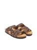 Mandel Leren slippers "Alvaro" bruin
