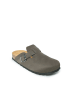 Mandel Leren clogs "Noe" grijs