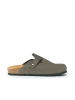 Mandel Leren clogs "Noe" grijs