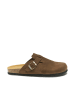 Mandel Leren clogs "Noe" bruin