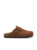 Mandel Leren clogs "Noe" lichtbruin