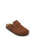 Mandel Leren clogs "Noe" lichtbruin
