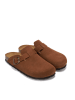 Mandel Leder-Clogs "Noe" in Hellbraun