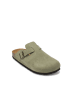 Mandel Leder-Clogs "Noe" in Grün