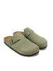 Mandel Leder-Clogs "Noe" in Grün