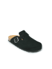 Mandel Leren clogs "Noe" zwart