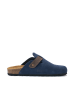 Mandel Leren clogs "Noe" donkerblauw