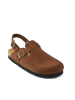 Mandel Leren enkelsandalen lichtbruin