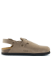 Mandel Leren enkelsandalen beige