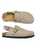 Mandel Leren enkelsandalen beige