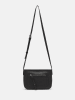 LIEBESKIND BERLIN Leder-Umhängetasche "Brooke S" in Schwarz - (B)23 x (H)17 x (T)7 cm