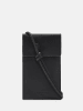 LIEBESKIND BERLIN Leder-Handytasche in Schwarz - (B)11 x (H)18 cm