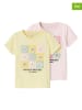 name it 2-delige set: shirts geel/lichtroze