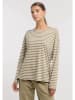 ELBSAND Longsleeve "Tooske" in Taupe/ Weiß
