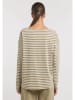 ELBSAND Longsleeve "Tooske" taupe/wit