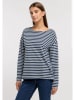 ELBSAND Longsleeve "Tooske" in Dunkelblau/ Weiß