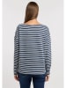 ELBSAND Longsleeve "Tooske" in Dunkelblau/ Weiß