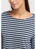 ELBSAND Longsleeve "Tooske" in Dunkelblau/ Weiß