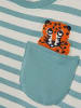 name it 2-delige set: shirts donkerblauw/turquoise/wit