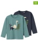 name it 2er-Set: Longsleeves in Dunkelblau/ Türkis