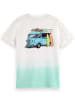 Scotch & Soda Shirt wit/turquoise