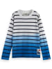 Scotch & Soda Longsleeve wit/blauw/zwart
