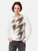 TAIFUN Longsleeve in Weiß/ Braun