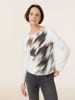 TAIFUN Longsleeve in Weiß/ Braun