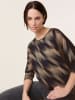 TAIFUN Blouse zwart/bruin