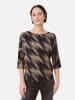 TAIFUN Bluse in Schwarz/ Braun