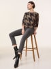 TAIFUN Bluse in Schwarz/ Braun
