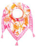 Zwillingsherz Dreieckstuch "Meerestiere" in Creme/ Rosa/ Orange - (L)200 x (B)90 cm
