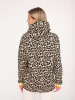 Zwillingsherz Hoodie "Leo allover Neon Kante" in Beige/ Schwarz