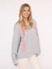 Zwillingsherz Hoodie "Smile" in Grau