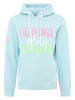 Zwillingsherz Hoodie "Lieblingsplatz Strand" in Hellblau
