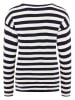 Zwillingsherz Trui "Streifen" donkerblauw/crème