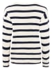 Zwillingsherz Pullover "Streifen" in Creme/ Dunkelblau