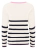 Zwillingsherz Pullover "Streifen" in Creme/ Dunkelblau