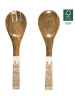 Ethnical Life Sztućce sałatkowe (2 szt.) w kolorze brązowo-beżowym - dł. 30 cm