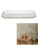 every ware 2-delige set: serveerdienbladen transparant/goudkleurig - (L)34 x (B)18,5 cm