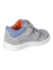 PEPINO Leren sneakers grijs/lichtblauw