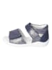 PEPINO Leder-Sandalen in Dunkelblau/ Silber